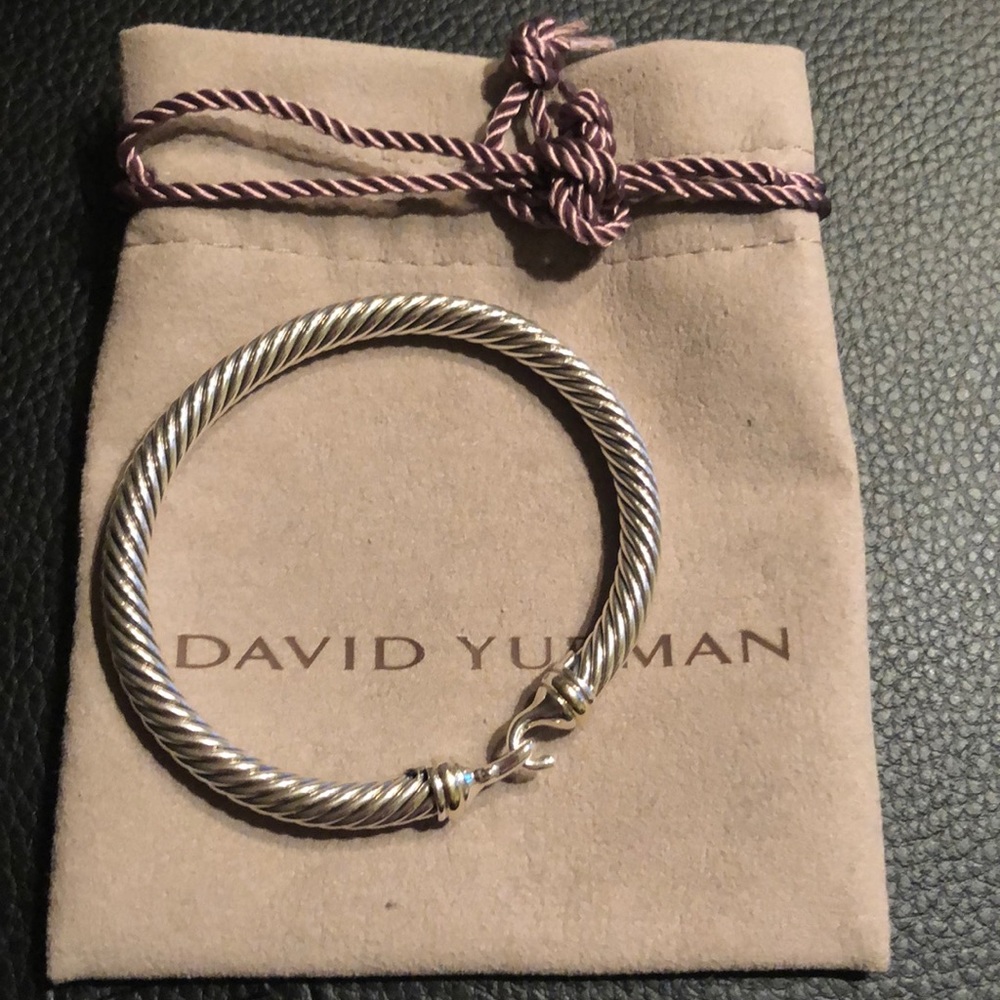 DY Sterling Silver buckle bracelet 5 mm medium